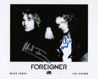 Lou Gramm & Mick Jones Of Foreigner Real Hand Signed 8x10 " Photo 2