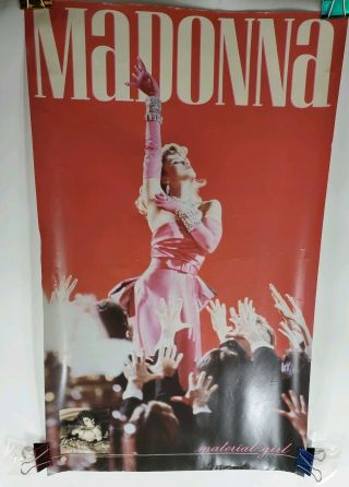 Madonna Material Girl Poster 1985 22 1/4 " X 13 1/2 " Rolled