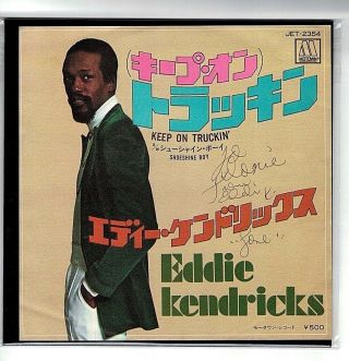 Eddie Kendricks Signed 1975 Japan Promo Record W/coa Rare The Temptations Motown