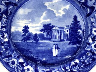 Historical Staffordshire Woodlands Near Philadelphia Plate By Stubbs Ca.  1825 2