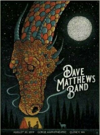 Dave Matthews Band Poster Gorge 2019 N1 Methane Studios Ed Wa.