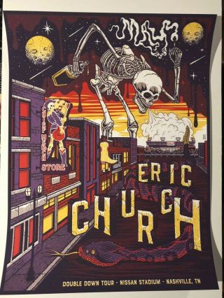 Eric Church Concert Poster Nashville,  Tn May 2019