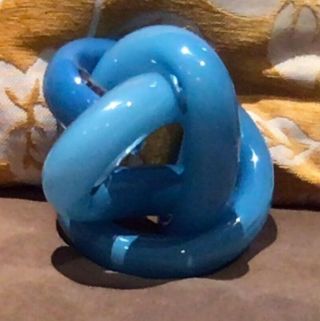 Collectible Czech SKLO Art Glass Hand Made Decor Fine Art Rare Blue Stunning WOW 3