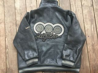 Johnny Blaze Nyc Leather Jacket Method Man Wutang Vintage Mens Size 5xl