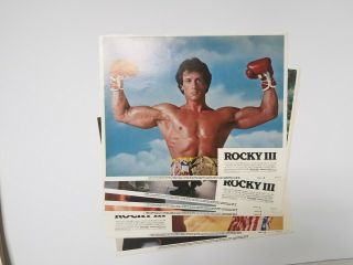 1982 Rocky Iii Lobby Card Set 11x14 " Sylvester Stallone Talia Shire Boxing Drama