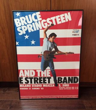 Bruce Springsteen Milan Italy 1985 Born In The Usa Tour Concert Promo Poster