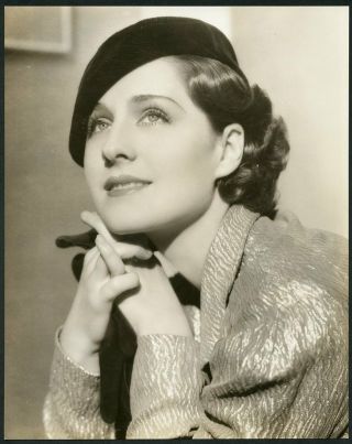 Norma Shearer In Portrait Vintage 1930s Dblwt Photo