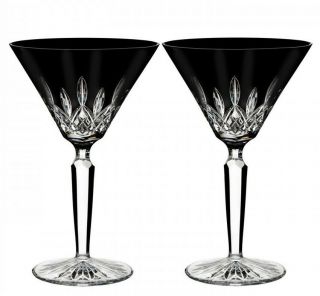 Waterford Crystal Lismore Black Martini Set Of 2 Glasses 40026284