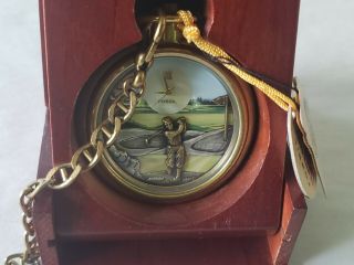 RARE VINTAGE FOSSIL WATCH 5413 GOLF POCKET WATCH LIMITED EDITION 2