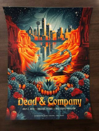 Dead & Company Dallas,  Tx 7/2/2019 Official Poster By Shawn Ryan - Bob Weir