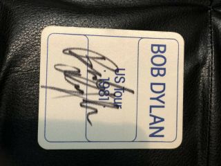 Bob Dylan Autographed Backstage Pass