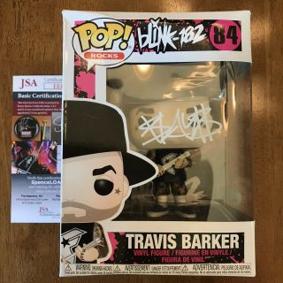 Travis Barker Blink 182 Signed Autographed Funko Pop Jsa - Read