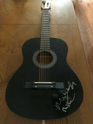 Mike Gordon Phish Signed Autographed Black Acoustic Guitar Proof Trey Anastasio