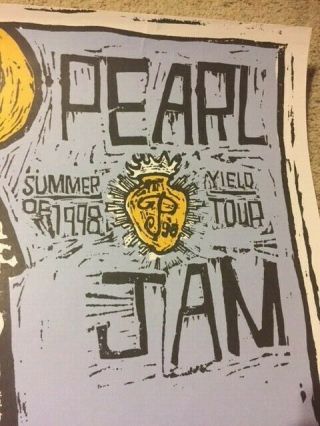 Pearl Jam 1998 Brisbane,  Australia Concert Poster - RARE 4