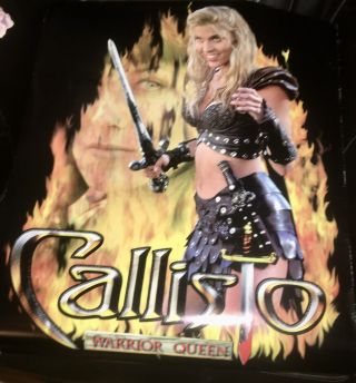 Rare Vtg 1997 Callisto Warrior Queen Pin Up Poster Xena Princess Warrior Mca