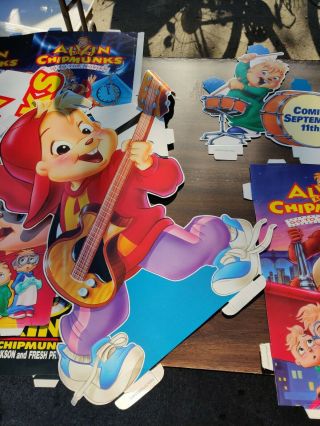 Alvin And The Chipmunks Vintage Movie Store Cardboard Cutout Standee Rare