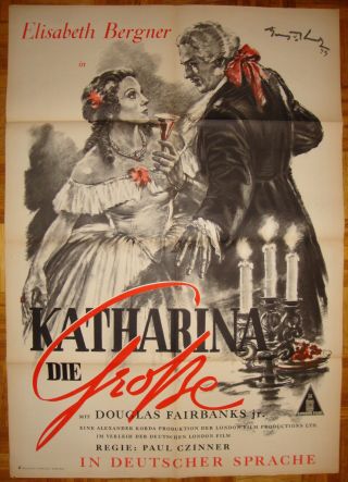 The Rise Of Catherine The Great - Paul Czinner - D.  Fairbanks Jr.  - German (24x33 Inch)