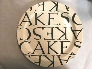 Emma Bridgewater Black Toast Cake 13 " Cake Plate - Rare & Discontinued -