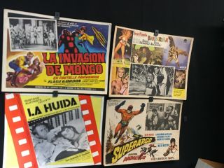 Four Mexican Lobby Cards As Pictured.