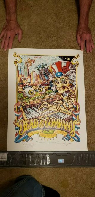 Dead And Company - Citi Field - 2018 Concert Poster - Aj Masthay - Signed And Doodled