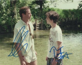 Armie Hammer Timothee Chalamet Call Me By Signed Autographed 8x10 Photo H809