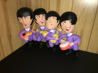 Set Of 4 Vintage Beatles Inflatable 15 " Dolls