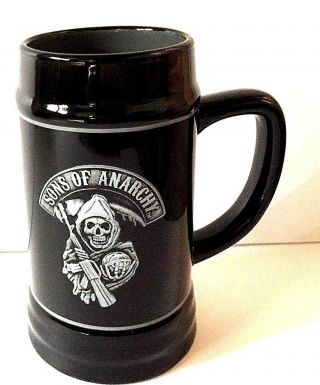 NIB Sons of Anarchy 22oz Ceramic Stein SOA Officially Licensed Contraband Logo 3