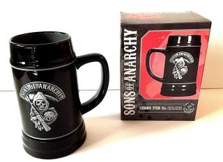 NIB Sons of Anarchy 22oz Ceramic Stein SOA Officially Licensed Contraband Logo 5