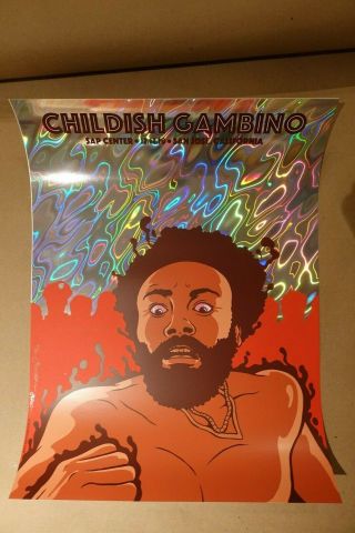 Childish Gambino This Is America San Jose Tour Poster - Jermaine Rogers Foil Ap