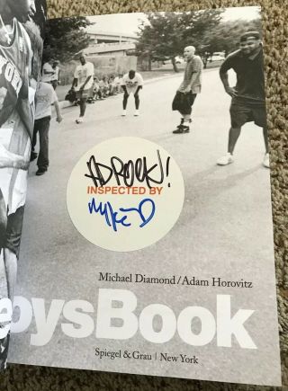 Beastie Boys Signed Book Ad Rock And Mike D Adam Horovitz Michael Diamond