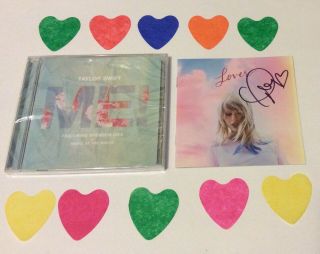 Taylor Swift Signed Lover Cd Booklet,  Me Cd Single,  C.  O.  A.  Paper Hearts Daylight