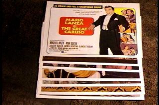 Great Caruso 1951 11x14 Lobby Card Set Mario Lanza