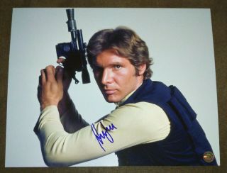 Harrison Ford Hand Signed Autograph 8x10 Photo Star Wars Han Solo