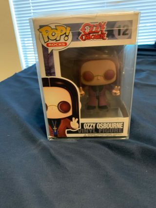 Ozzy Osbourne Funko Pop Toy 12 (vaulted) In Pop Protector Minor Damage See Pic