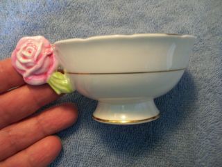 Pastel Green Double Warrant Queen Paragon Rose Handle Tea Cup Saucer A1093/8 8