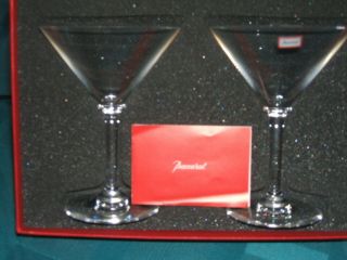 / Baccarat / Martini Crystal Glasses / Set Of 2.