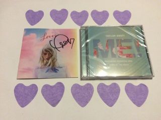 Taylor Swift Signed Lover Cd,  Me Cd Single,  Paper Hearts In Hand