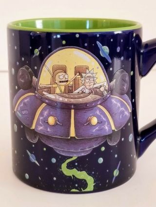 Rick And Morty Official Adult Swim Spaceship Coffee Mug 14 Oz
