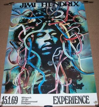 Jimi Hendrix Merchandising - Concert Poster 15th January 1969 Stuttgart Germany