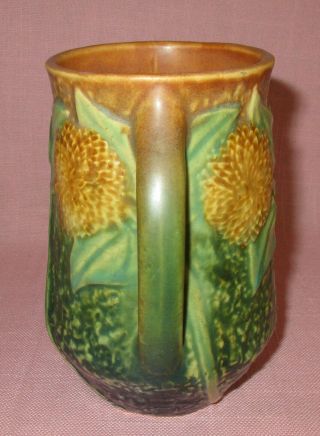 Roseville Pottery Arts & Crafts Sunflower Handled Vase 512 - 5 1930 5 1/4 