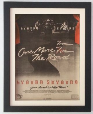 Lynyrd Skynyrd From The Road 1976 Rare Poster Ad Framed Fast World Ship
