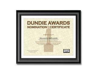 Dundie Award Nomination Certificates Personalized The Office 11 X 14