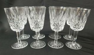 Set Of 8 Waterford Crystal Lismore 6 7/8 " Wine Glasses / Water Goblets