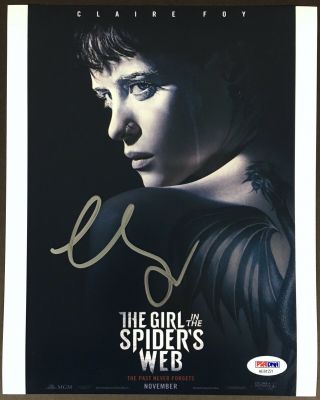 Clare Foy Signed 8x10 Photo Autograph Psa Dna The Girl In The Spider 