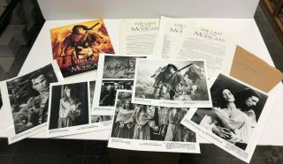 1992 Last Of The Mohicans Movie Press Kit With Photo Set (1 - 6) & Handbook