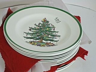 Set Of 14 Spode Christmas Tree 10 - 3/4 " Dinner Plates,  S3324 England 14pcs