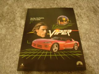 Viper 1994 Emmy Ad James Mccaffrey As Michael Payton " One Man One Machine.  "