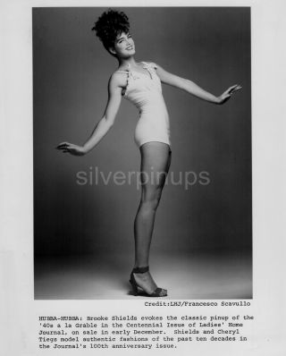 Orig 1983 Brooke Shields Hubba - Hubba.  Retro Pin - Up Pose By Franceso Scavullo