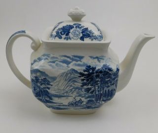 Royal Warwick Lochs Of Scotland Blue Tea Pot Loch Lomond 1161761 Teapot 2