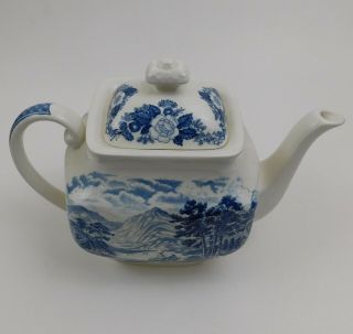 Royal Warwick Lochs Of Scotland Blue Tea Pot Loch Lomond 1161761 Teapot 3